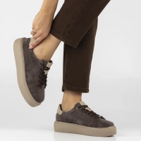 Skórzane sneakersy Filippo DP6119/26 BR BE brązowe