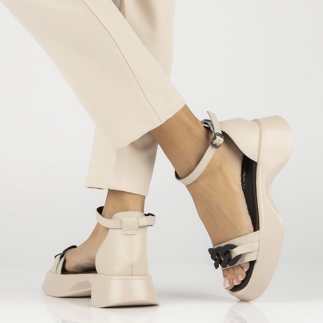 Leather sandals Filippo DS4458/23 BE beige