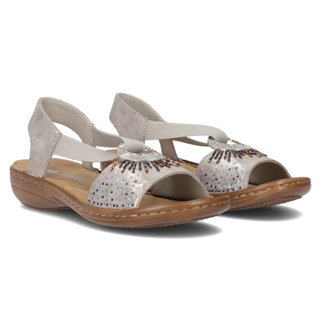 Sandals Rieker 60880-90 metalic
