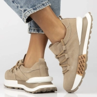 Leather sneakers Filippo DP6802/25 BE beige