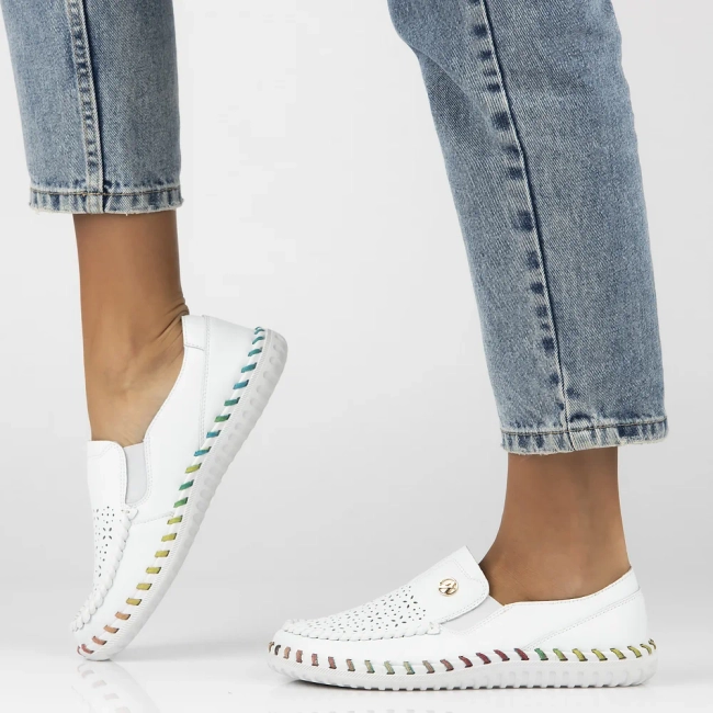 Leather shoes Artiker 54C1511 white