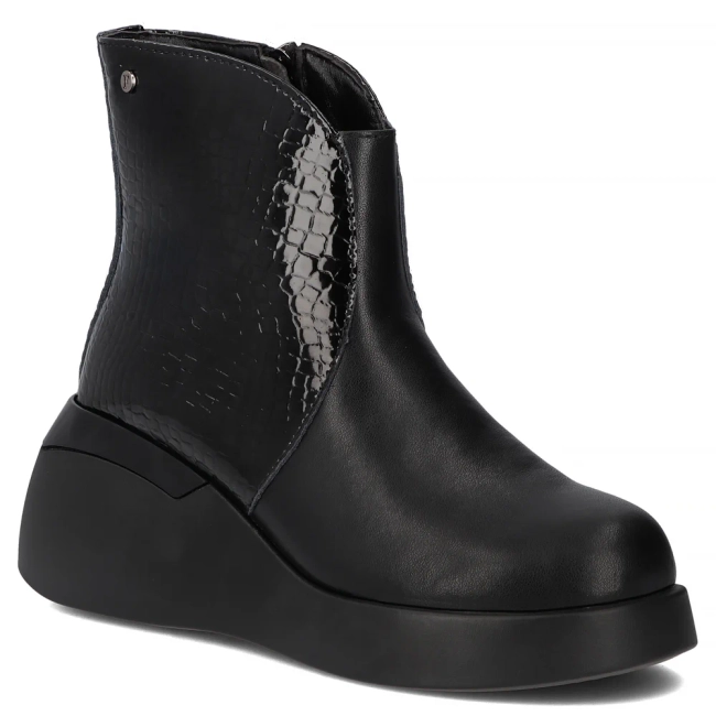 Leather ankle boots Filippo DBT7431/25 BK black