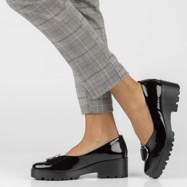 Leather shoes Filippo DP4569/23 BK L black