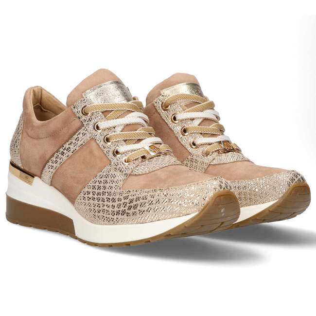 Półbuty Filippo 020 Beż A1/Złoty T1