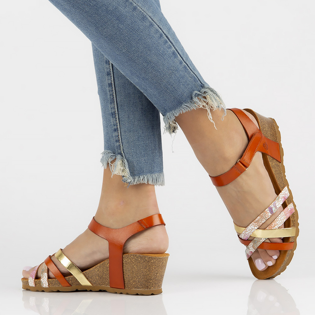 Leather sandals Yokono CADIZ-131 red