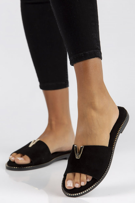 Leather Slippers Filippo LH-200 black