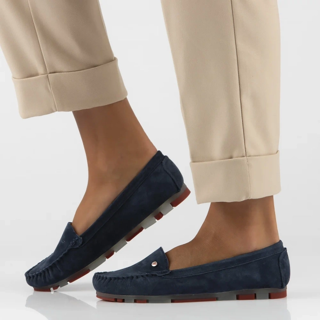 Leather loafers Filippo DP2037/24 NV RD navy blue