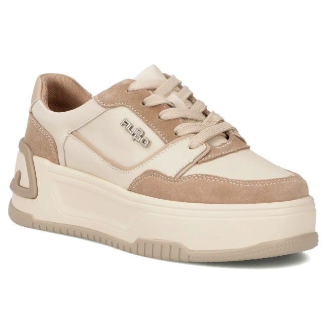 Skórzane sneakersy Filippo DP7116/25 BE beżowe