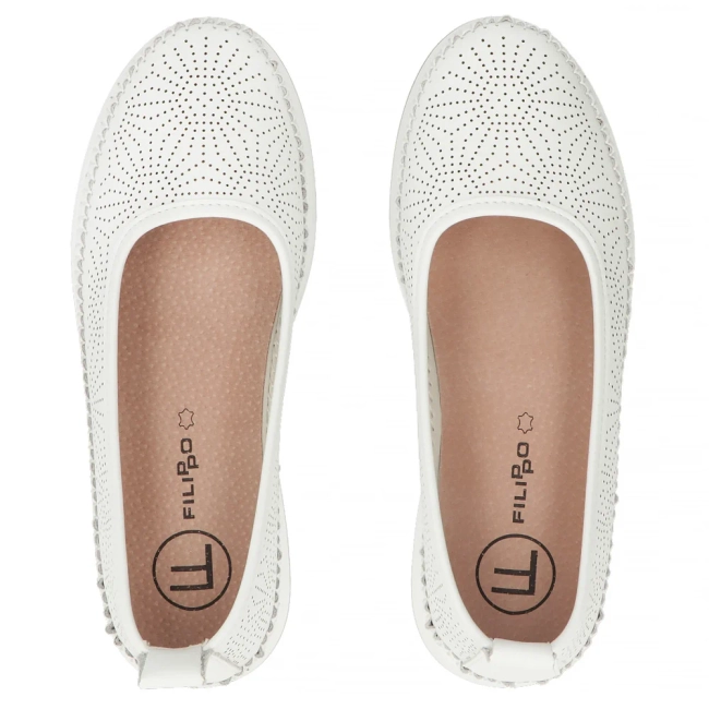 Leather sneakers Filippo DP7530/26 WH white