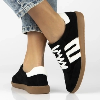 Leather sneakers Filippo DP7492/25 BK black