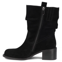 Skórzane botki na obcasie Filippo DBT8179/26 BK czarne
