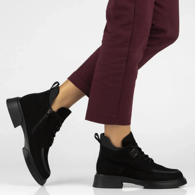 Leather ankle boots Filippo DBT7381/25 BK black