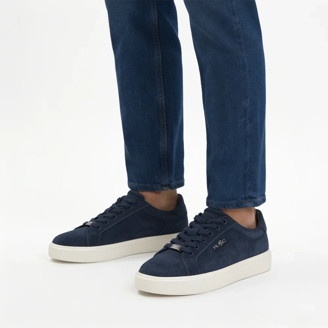 Skórzane sneakersy Filippo MP7840/26 NV SU granatowe