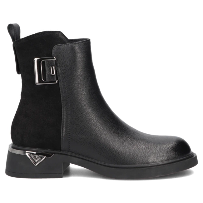 Leather ankle boots Filippo DBT8032/26 BK SU black