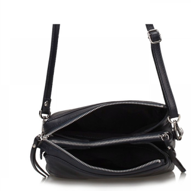 Handbag Toscanio Leather Messenger Bag A89 black