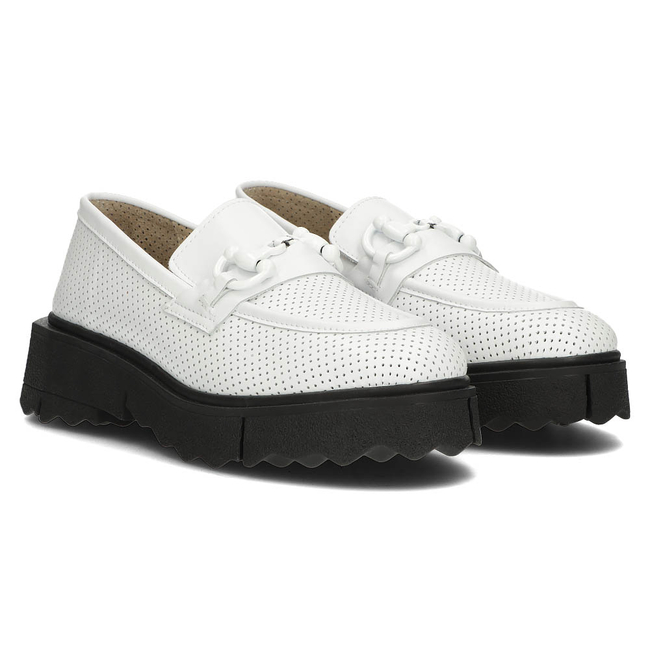 Leather shoes Filippo DP3910/22 WH white