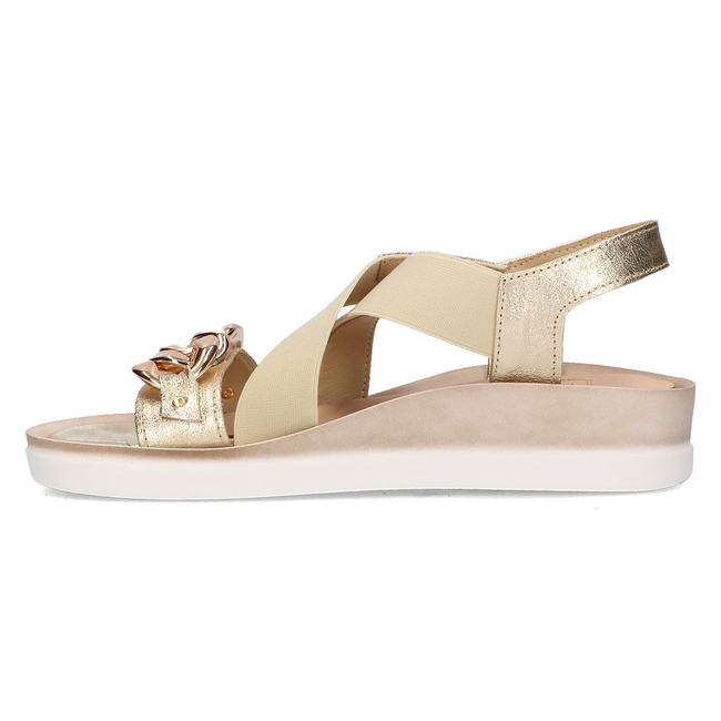Leather sandals Filippo 109 beige-gold