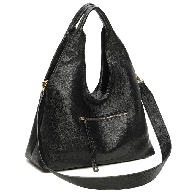 Black handbag city slouch