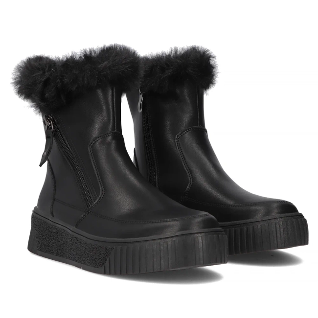 Leather ankle boots DBT6484/24 BK black