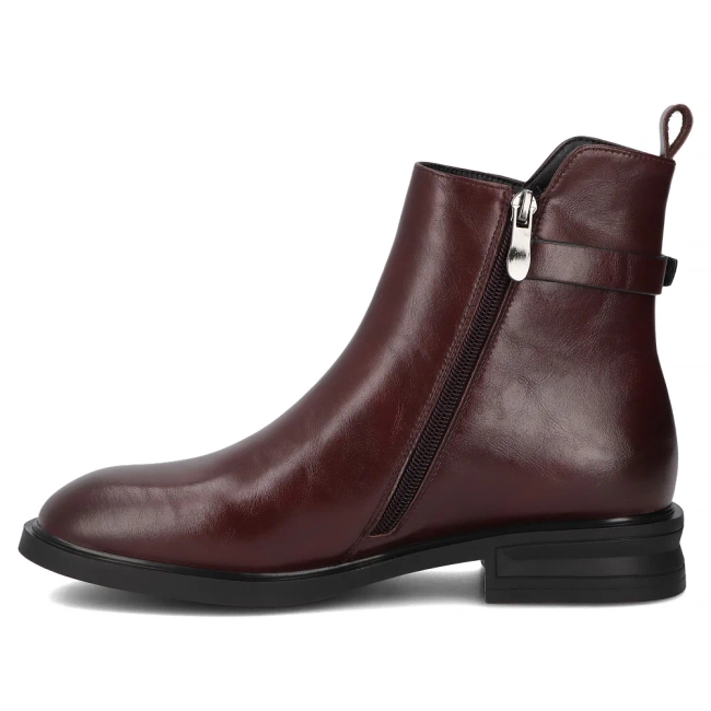 Leather ankle boots Filippo DBT7354/25 BG burgundy