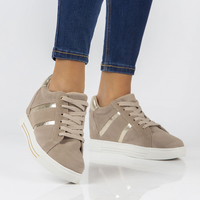 Skórzane Sneakersy Filippo DP3549/22 BE beżowe