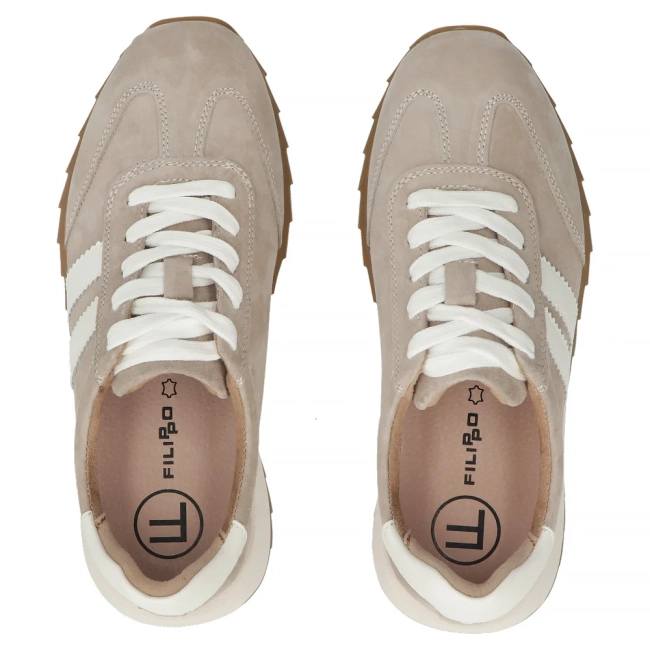 Leather sneakers Filippo DP7534/26 BE beige