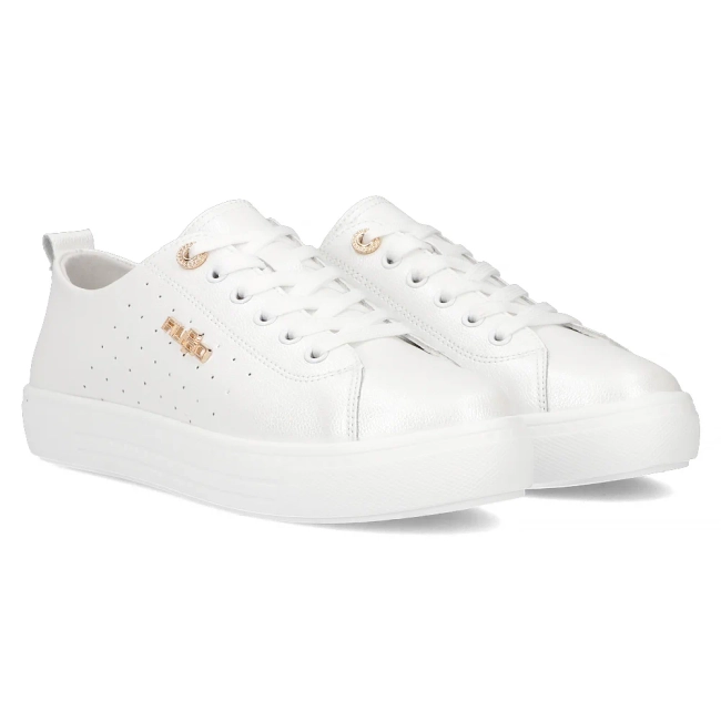 Leather sneakers Filippo DP7052/25 WH white