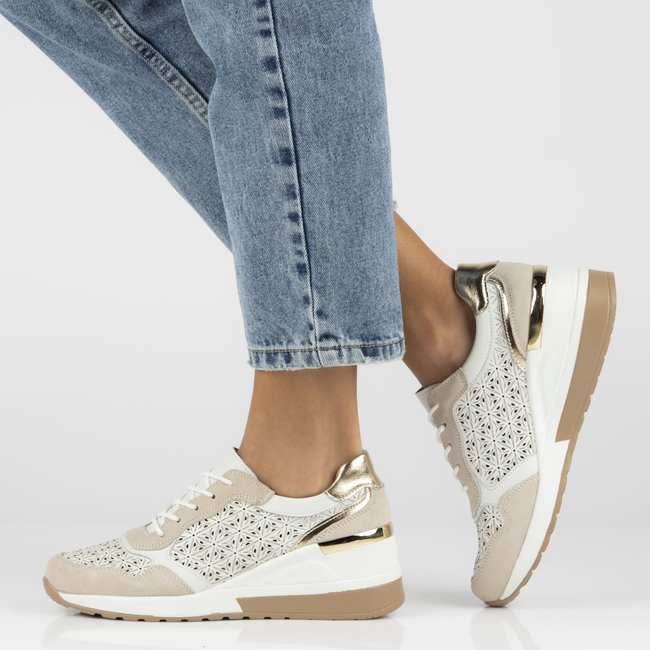 Leather sneakers Filippo DP4669/23 WH white