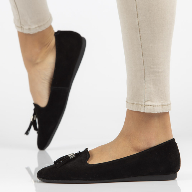 Skórzane lordsy Filippo DP2025/21 BK czarne