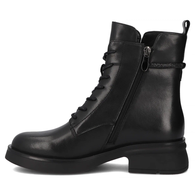 Skórzane botki Filippo DBT7453/25 BK czarne