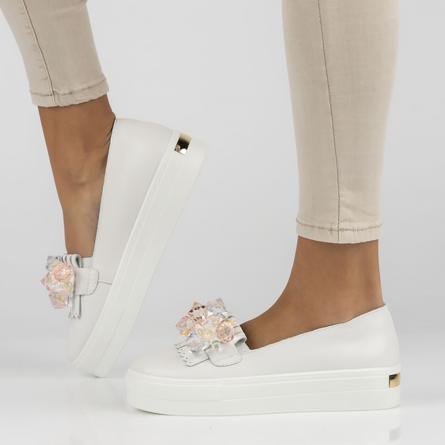 Leather shoes Filippo DP4520/23 WH white