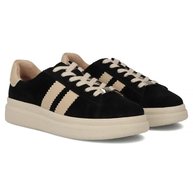 Leather sneakers Filippo DP7499/26 BK black