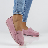 Skórzane mokasyny Filippo DP2037/22 PI różowe