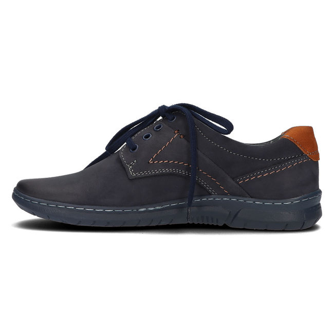 Leather shoes Filippo 858 navy blue