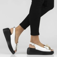 Leather sandals Filippo DS7578/26 WH white