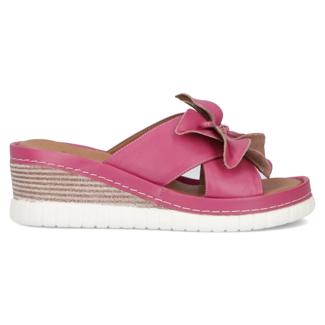 Leather flip-flops Artiker 52C0506 pink