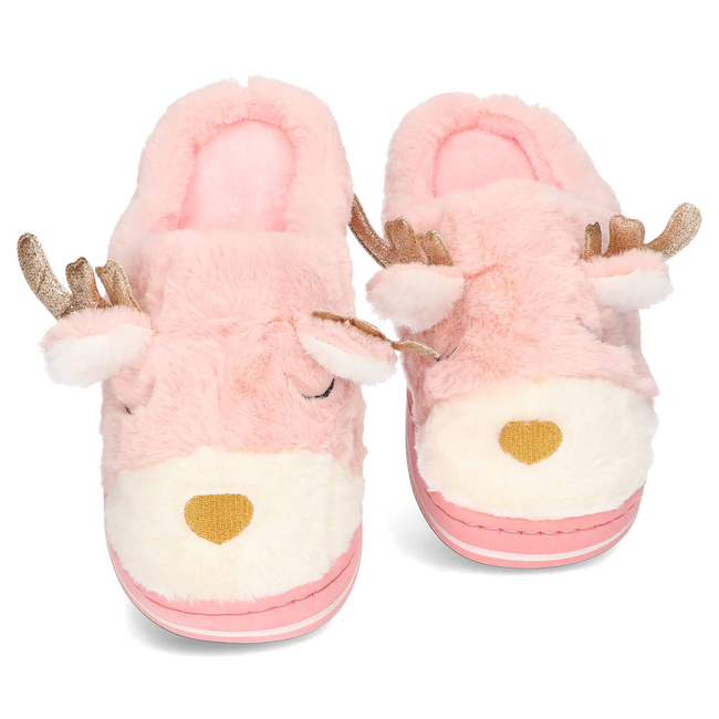 Slippers reindeer pink YL30