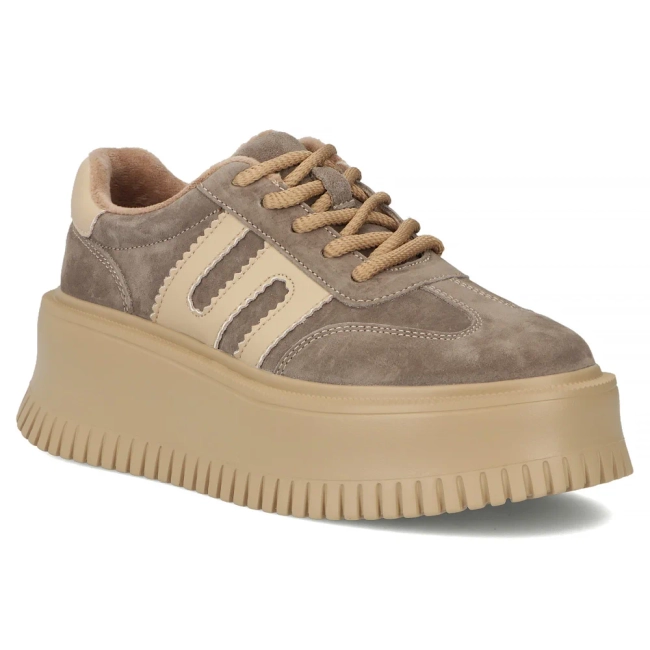 Leather sneakers Filippo DP7111/25 TP Taupe