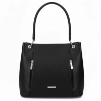 Black shoulder bag Simple Zip
