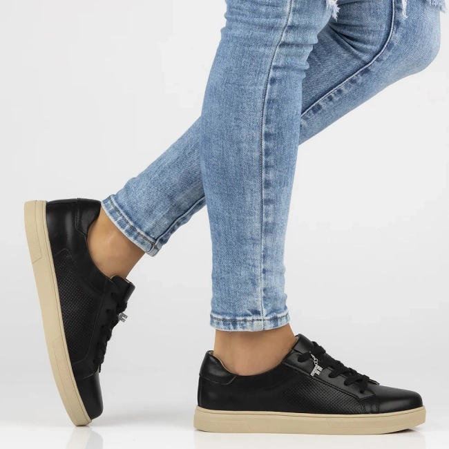 Leather shoes Filippo DP6808/25 BK black