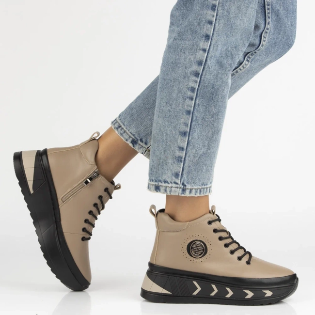 Leather ankle boots Filippo DBT4214/25 TP taupe