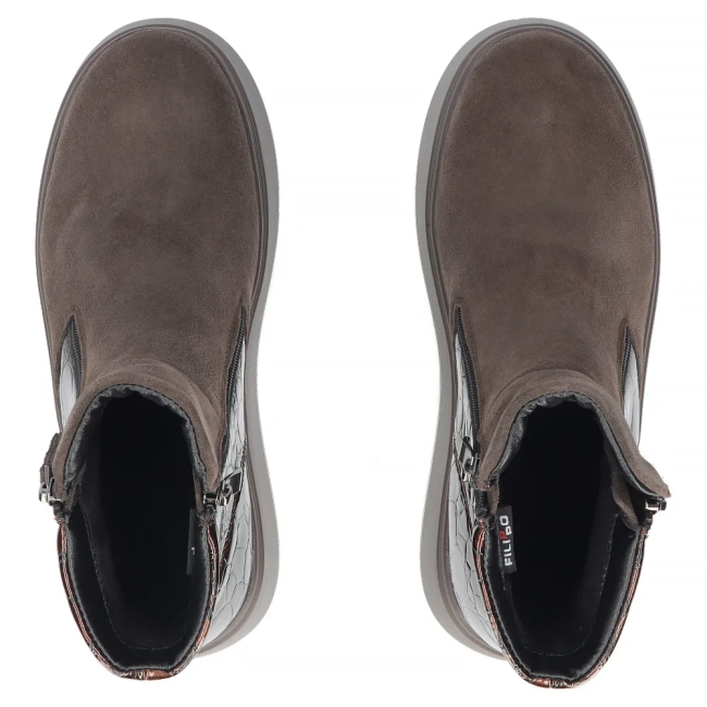 Leather platform ankle boots Filippo DBT8077/26 D BR brown