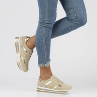 Leather sneakers Filippo DP2004/22 BE beige