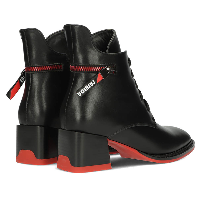 Botki na obcasie Filippo DBT4127/22 BK czarne
