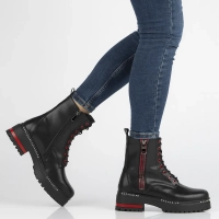 Leather boots Filippo DBT6601/24 BK black