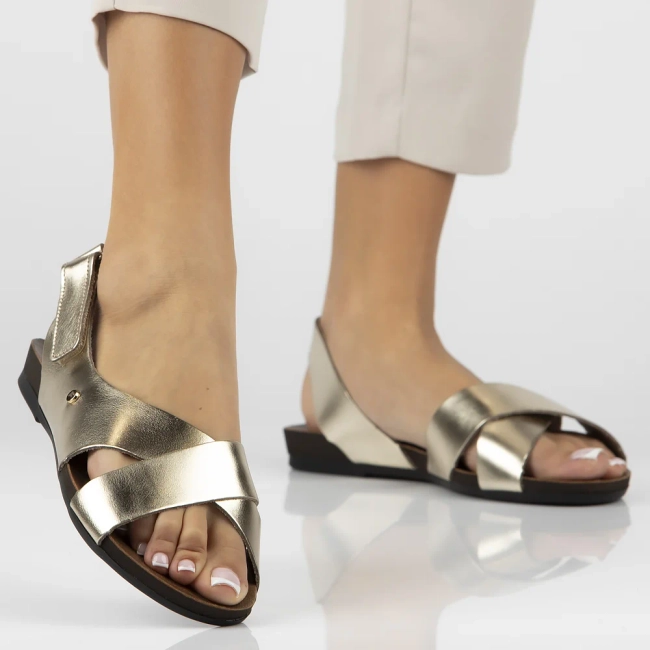 Leather sandals Filippo 40141 gold