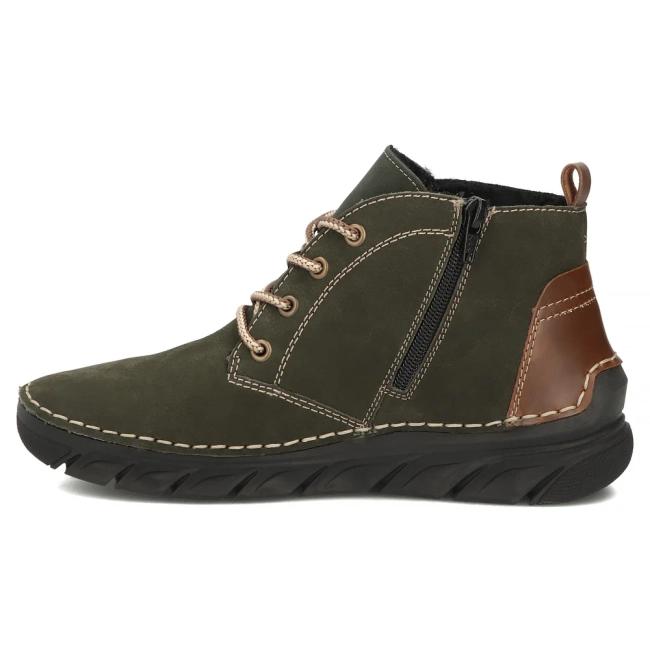 Leather boots Rieker 55036-25 green