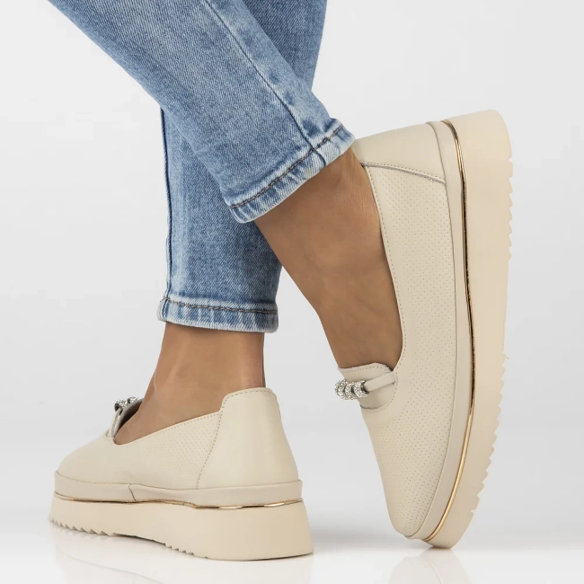 Leather shoes Filippo DP6999/25 BE beige