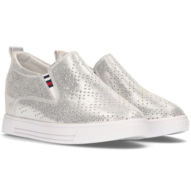 Leather shoes Filippo DP1356/21 SI silver