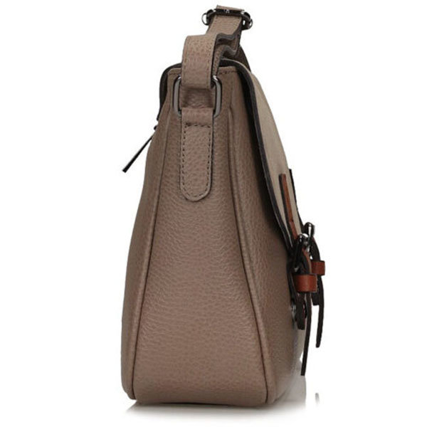 Torebka Toscanio Listonoszka Skórzana C246 beżowa